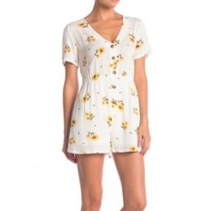 HIATUS FLORAL BUTTON DOWN ROMPER